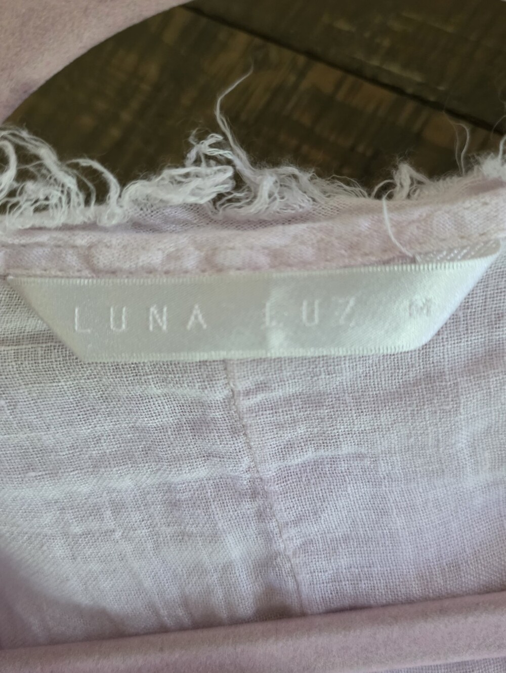 Luna Luz Linen Gauze Tunic, Pale Pink, Pockets, Flowy, Lagenlook - Picture 11 of 15